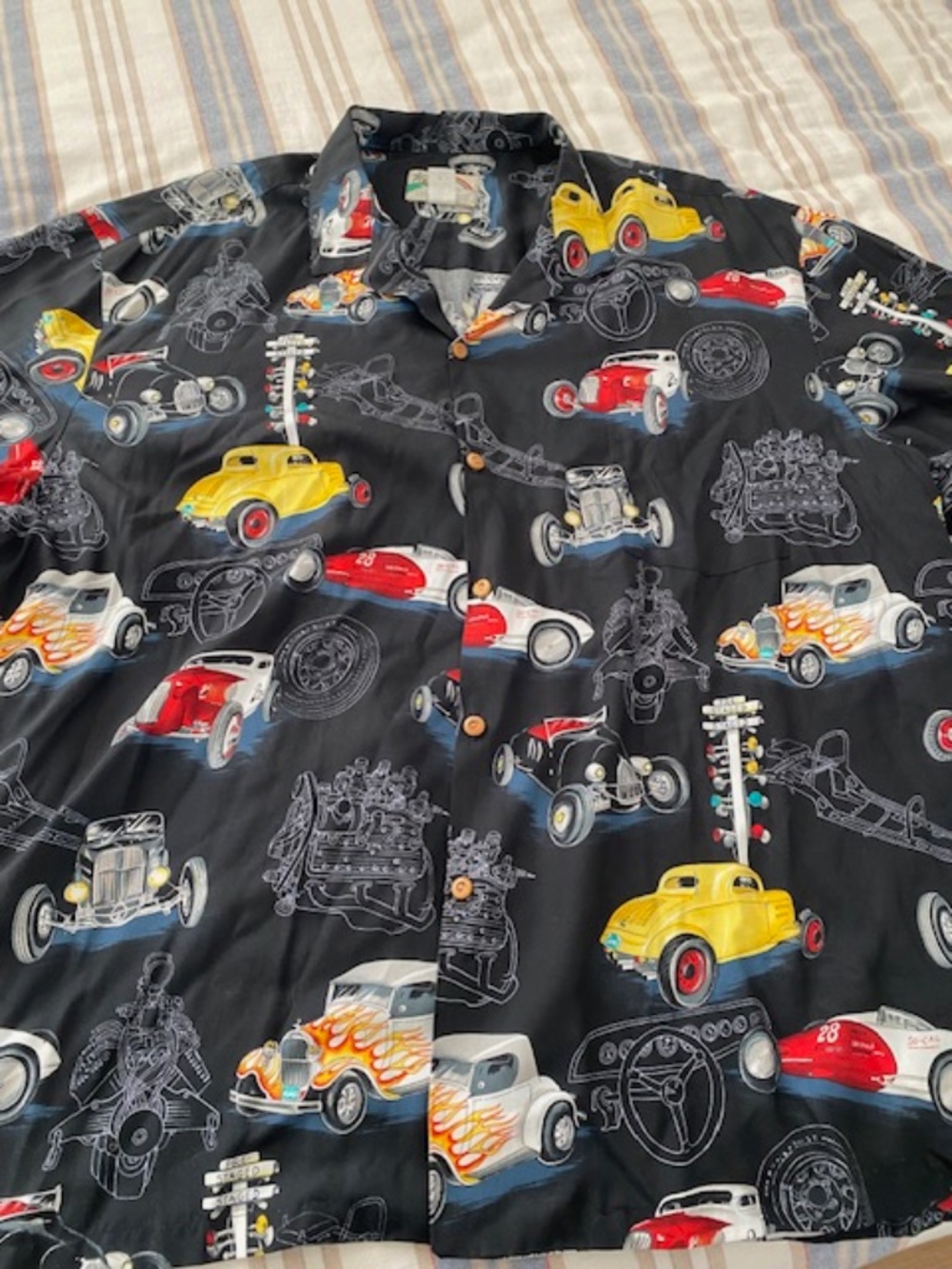 Paradise Found, Honolulu, Hawaii, Hot Rod Shirt, Size 4XL, 100% Rayon